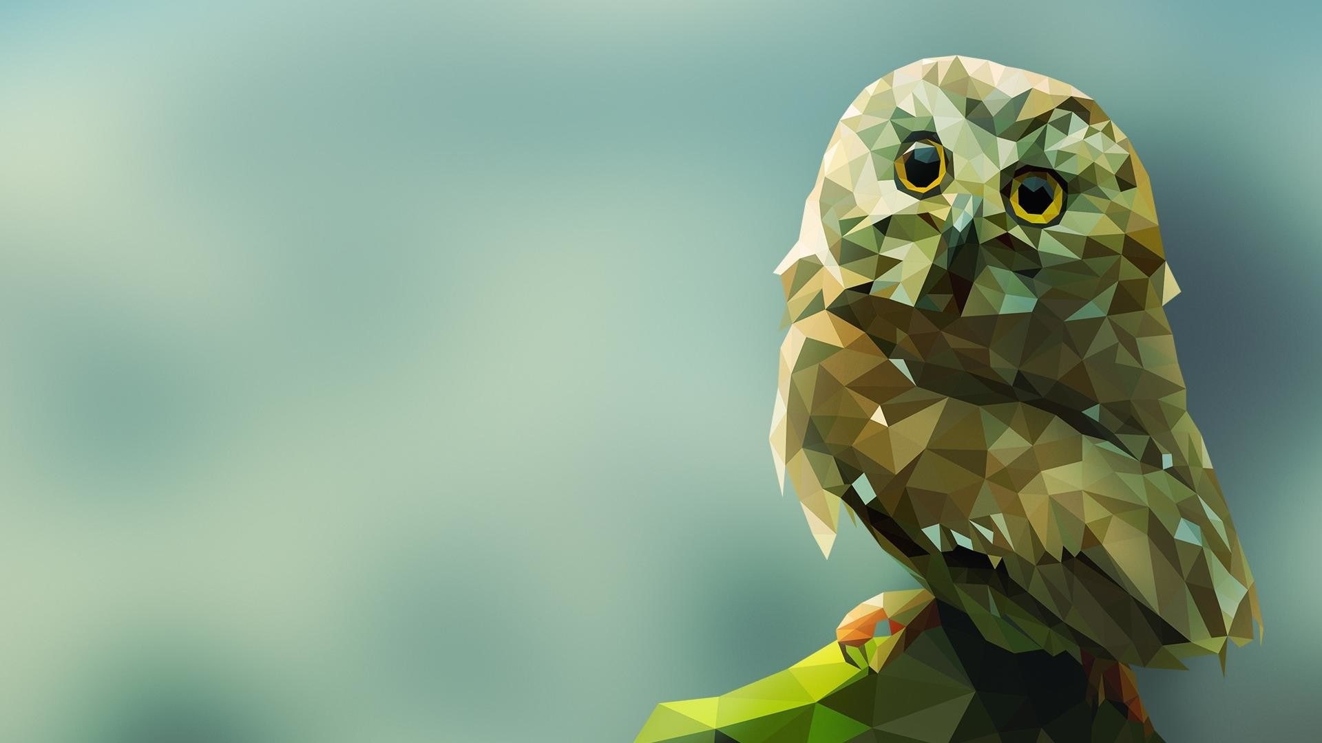 Spectacular and colorful designs of animals in polygonal style